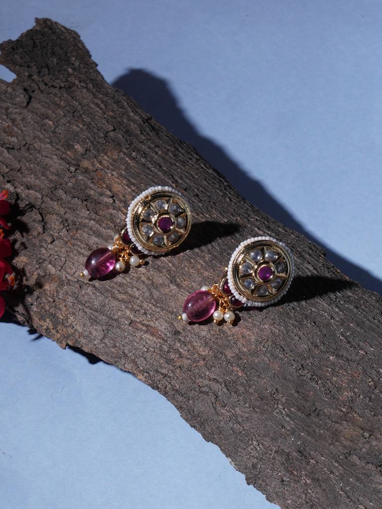 Kundan Studs With Stones : RRA23-27