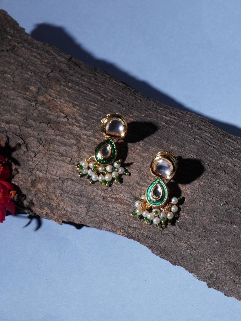 Dual Kundan Stone With Earrings : RRA23-32