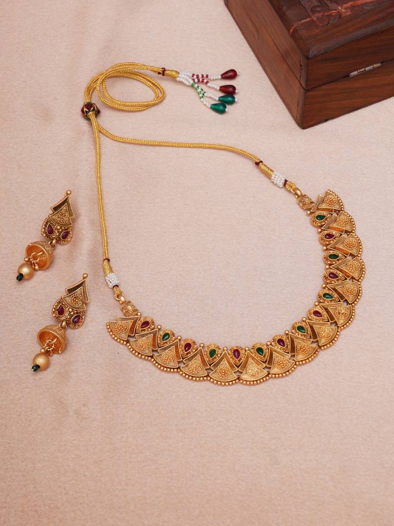 Temple Choker With Matching Jhumki : RRA23-15