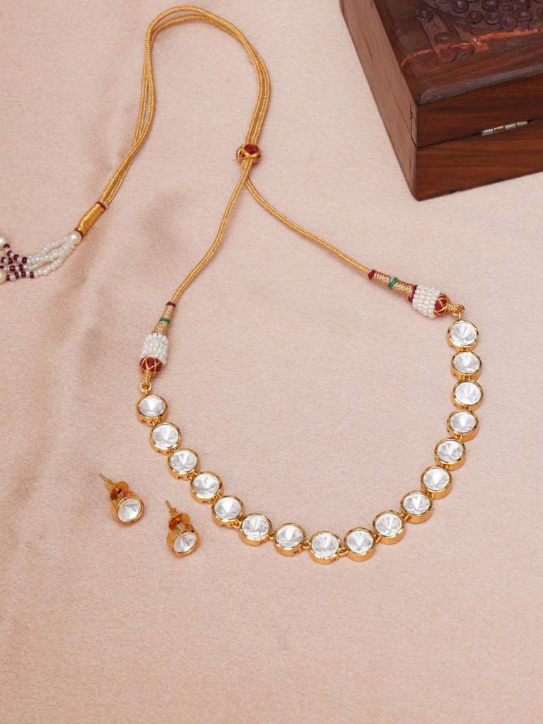 Round Kundan Choker With Studs : RRA23-11