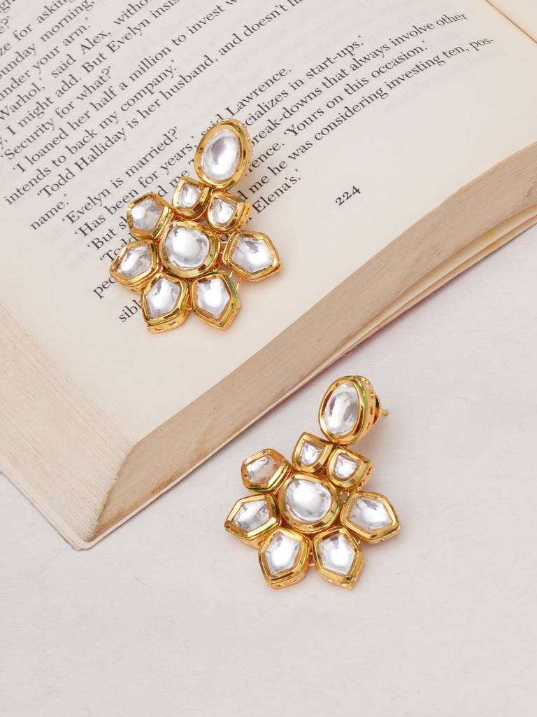 Kundan Flower Earrings : RRA23-28