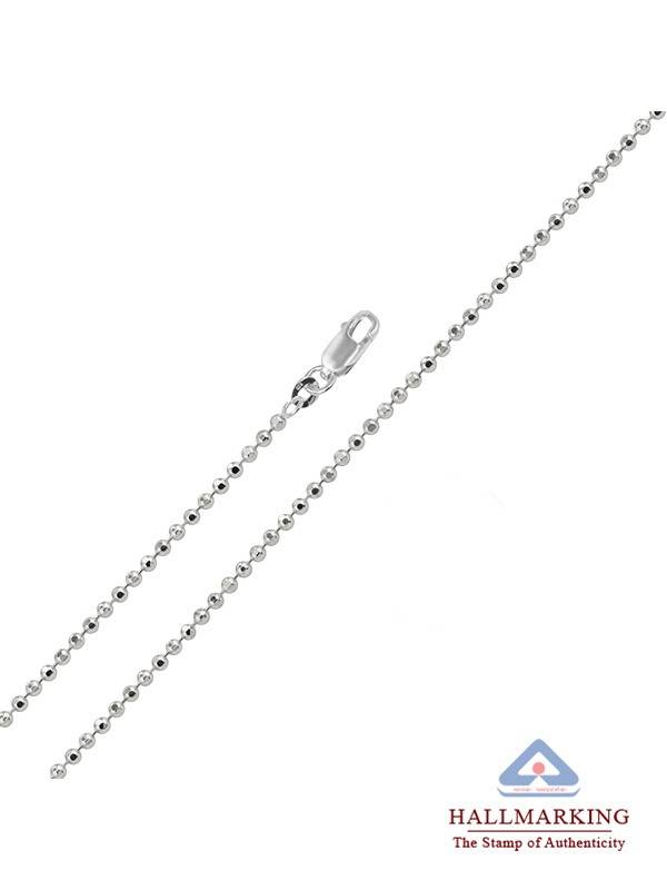 Venezia Bead Ball Chain Necklace 1.2 Mm : MCH50912S16ISL