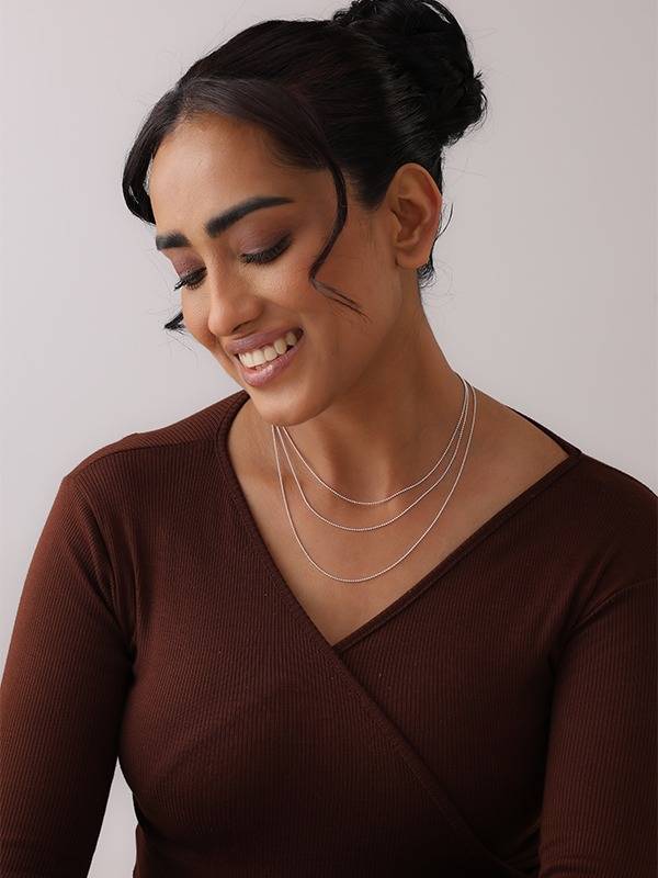Venezia Bead Ball Chain Necklace 1.2 Mm : MCH50912S16ISL