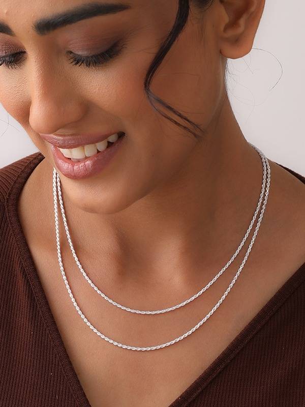 Diamond-Cut Twisted Rope Chain 2Mm : MCH50916S18ISL