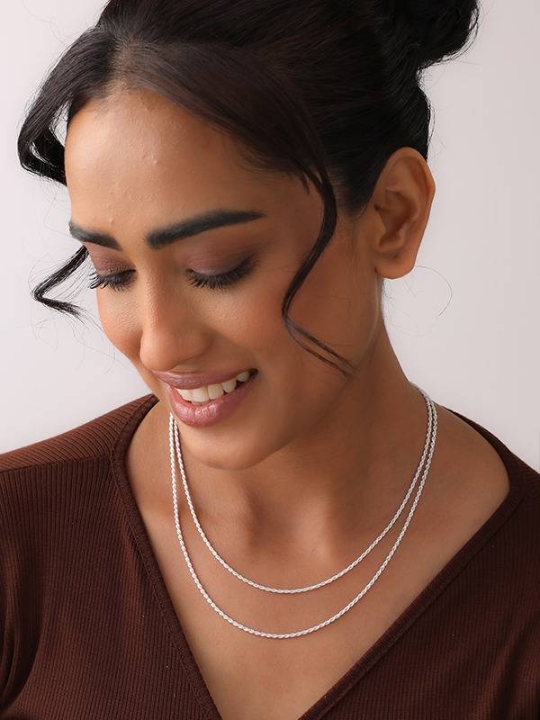 Diamond-Cut Twisted Rope Chain 2Mm : MCH50916S18ISL