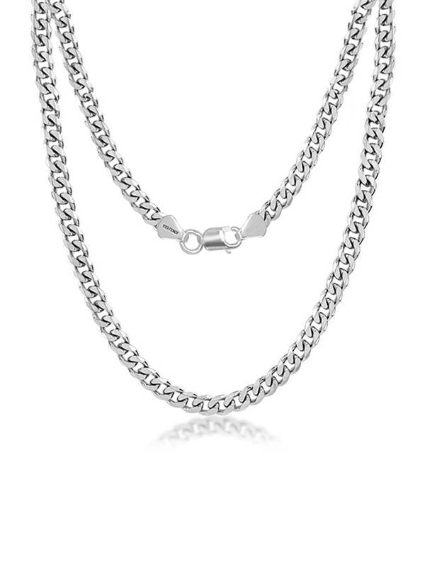 Diamond-Cut Curb Chain For Men : MCH50931S22ISL