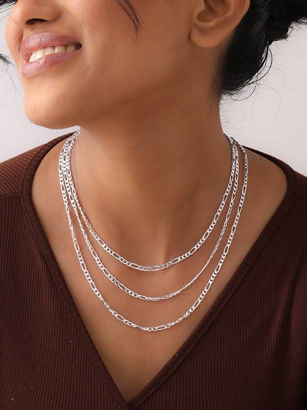 Diamond-Cut Figaro Chain 3.5Mm : MCH50932S16ISL
