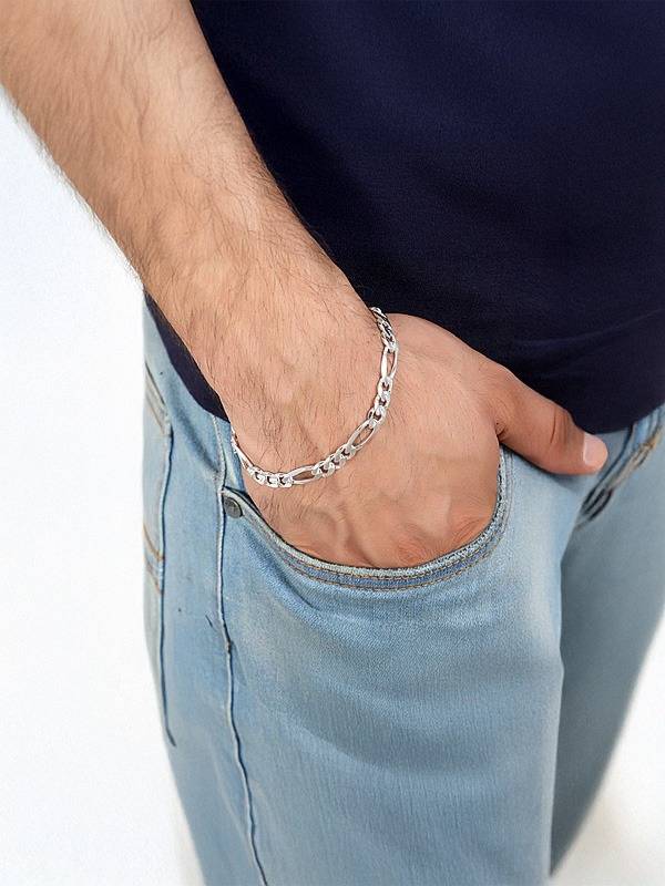 Figaro Chain Bracelet For Men : MCH50933S7HISL
