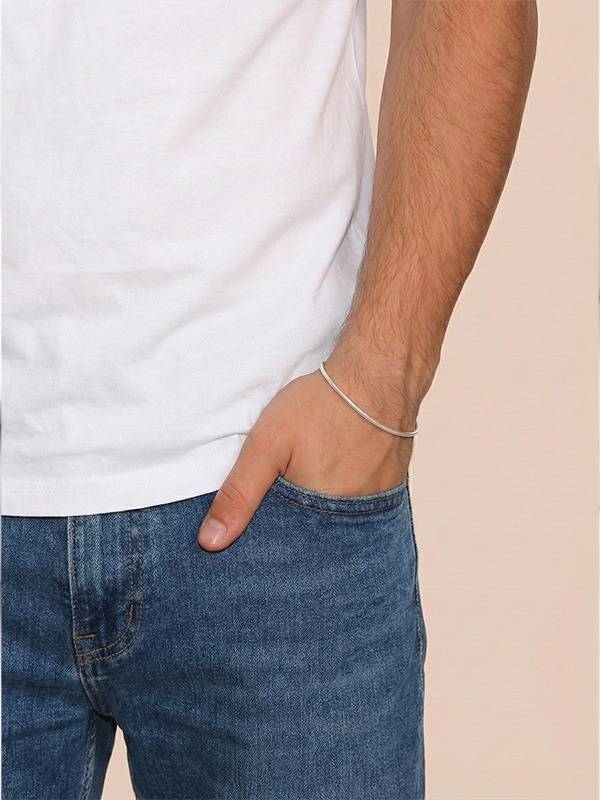 Italian Snake Chain Bracelet 3Mm : MCH50935S7HISL