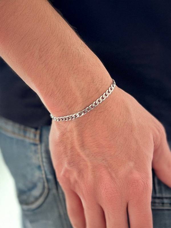 Diamond-Cut Cuban Link Bracelet 6Mm For Men : MCH51273S8HISL