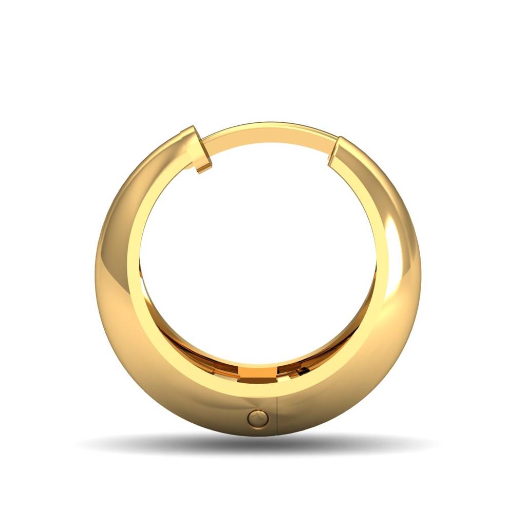 9K Yellow Gold Salman Kaju Bali Men'S Hoop Earring : ME2013