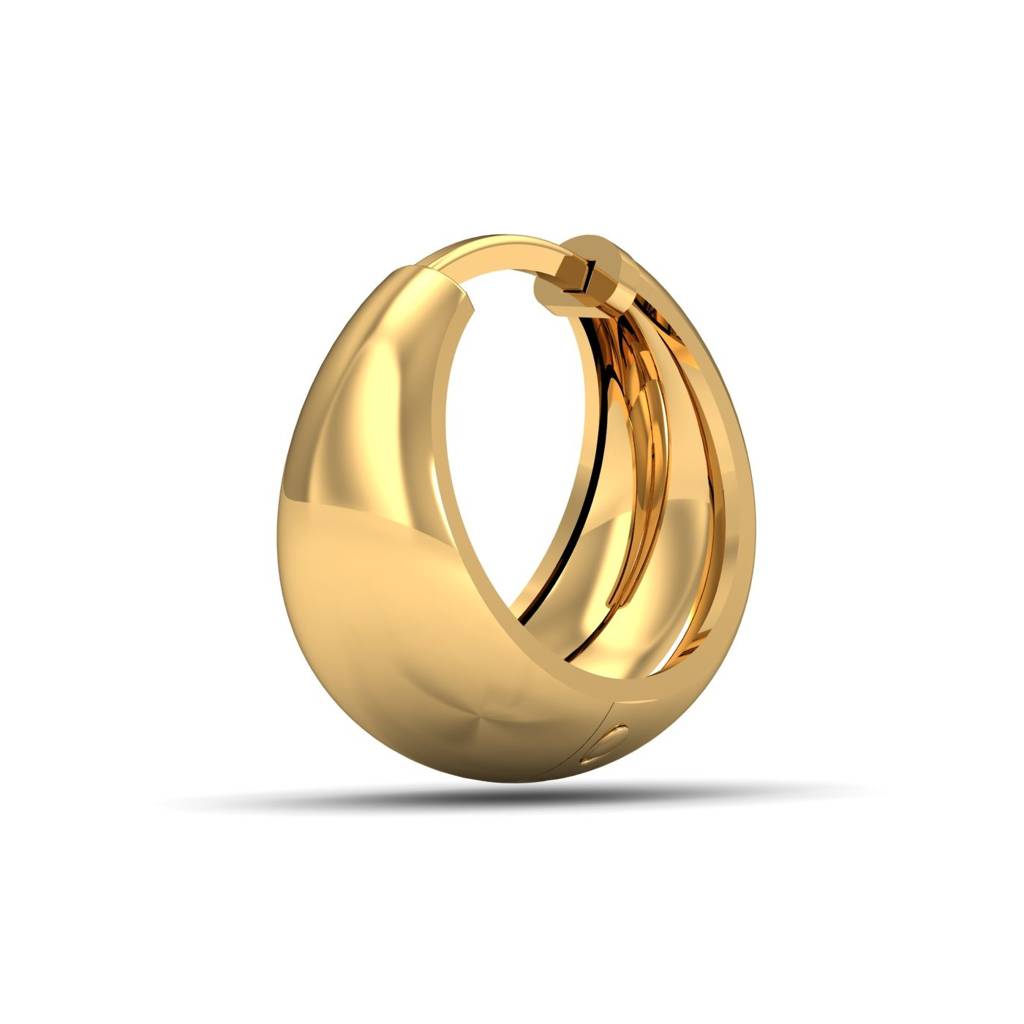 9K Yellow Gold Salman Kaju Bali Men'S Hoop Earring : ME2013