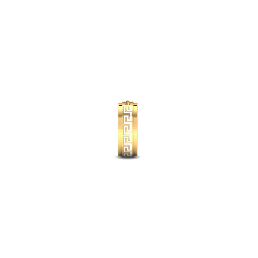 9K Yellow Gold Kai White Mens Hoop : ME2035