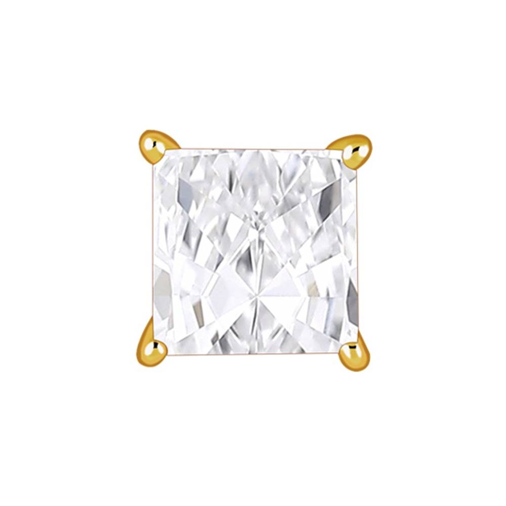 925 Silver Golden Classy Zirconia Stud For Him|Studs To Gift Men & Boys|With Certificate Of Authenticity And 925 Sta : MER0114