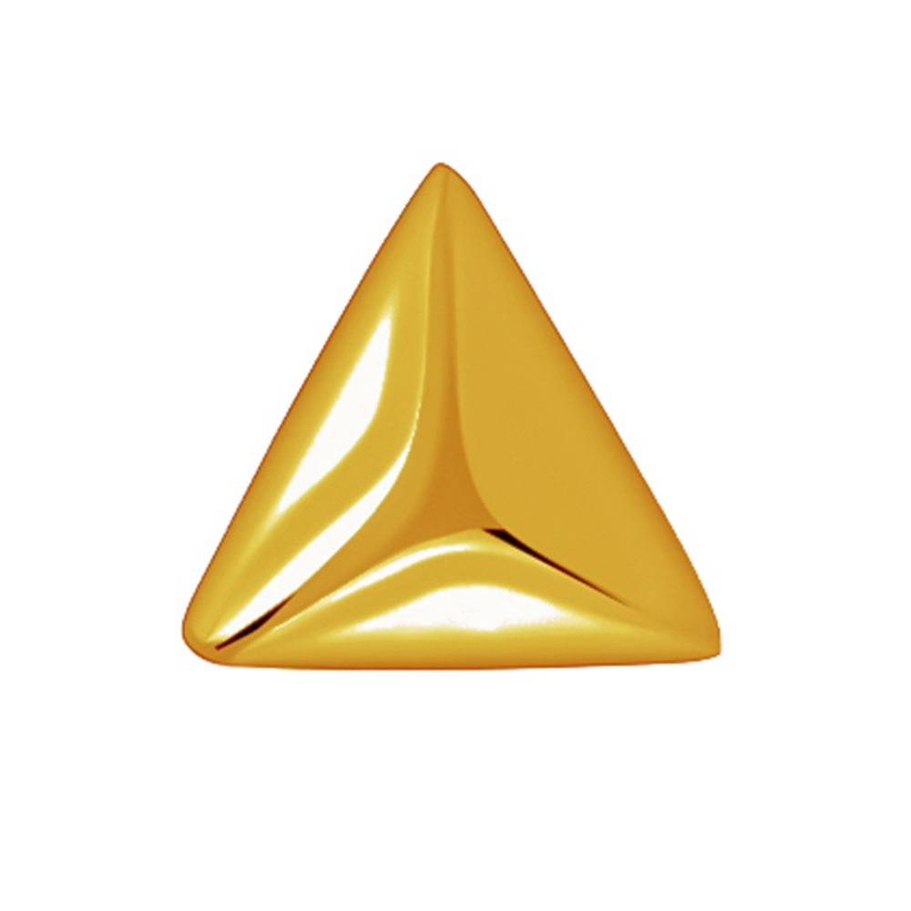 925 Silver Golden Echo Triangle Stud For Him|Studs To Gift Men & Boys|With Certificate Of Authenticity And 925 Stamp : MER0125