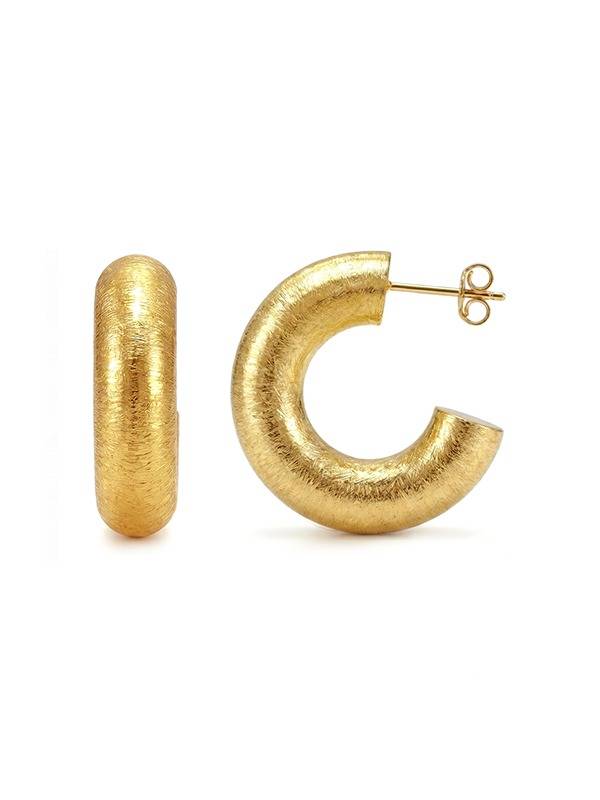Lyra Two-Tone Chunky C-Shaped Studs : MER246390D26M2T