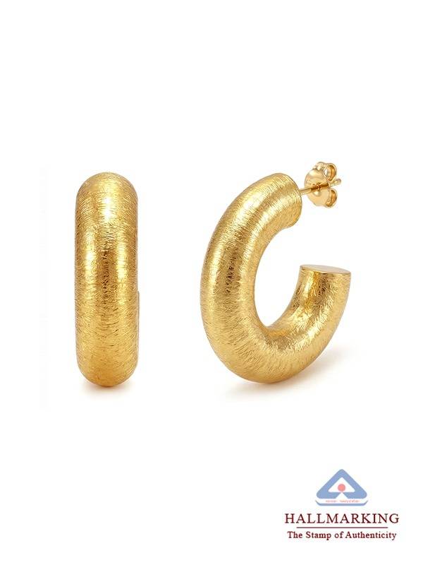 Lyra Two-Tone Chunky C-Shaped Studs : MER246390D26M2T