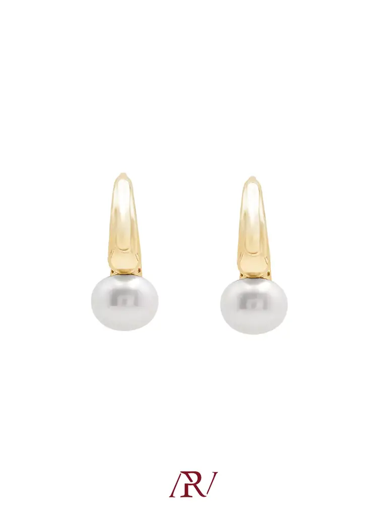 Minimal Pearl Huggies : ARV-ER-039