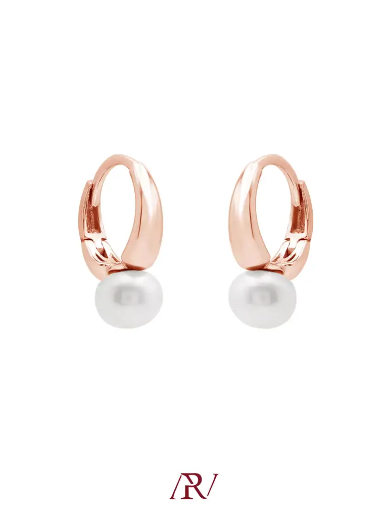 Minimal Pearl Huggies : ARV-ER-039