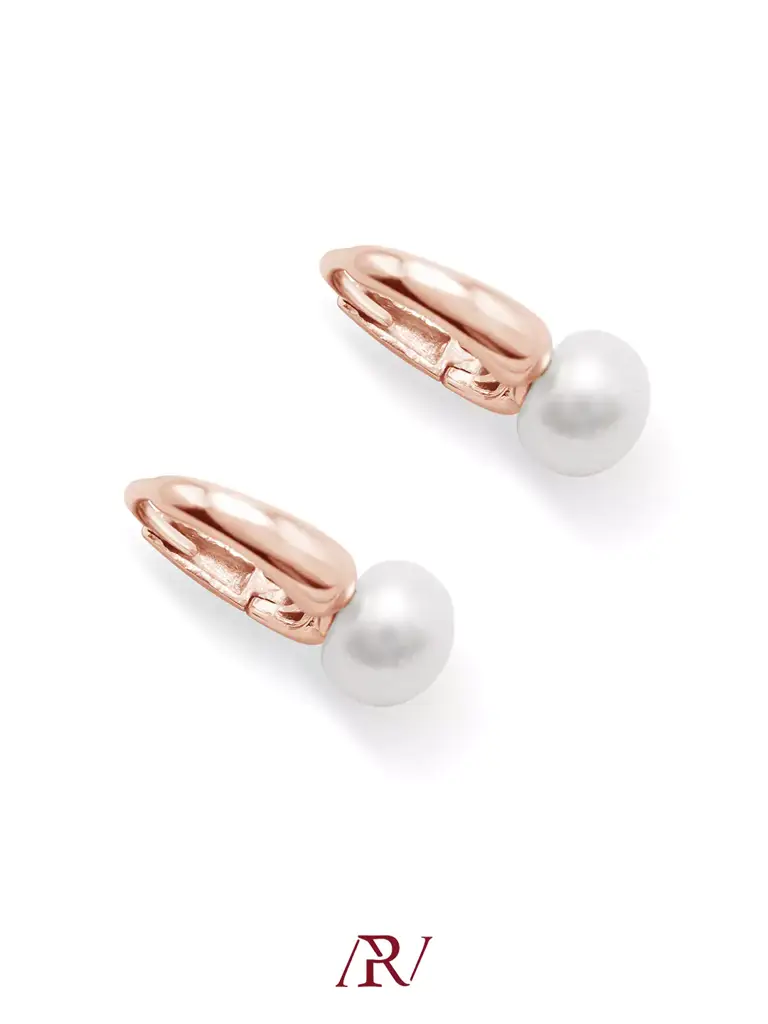 Minimal Pearl Huggies : ARV-ER-039