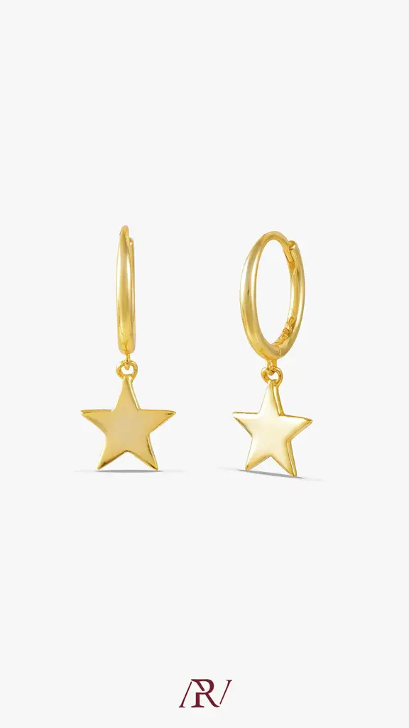 Minimalistic Star Huggies : ARV-ER-033