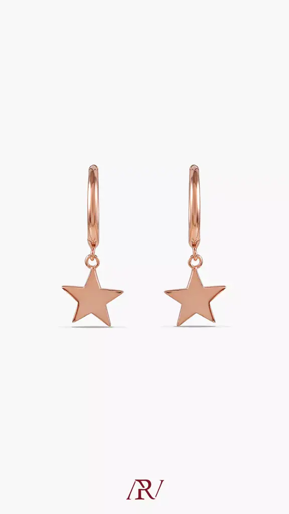 Minimalistic Star Huggies : ARV-ER-033
