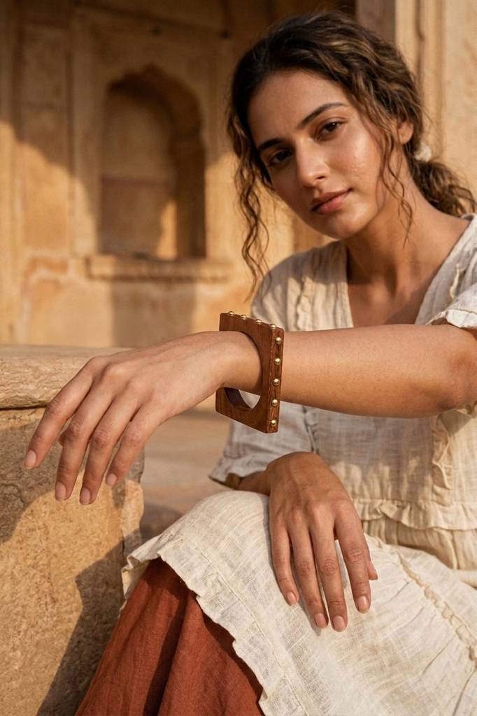 Facet Wood Bangle : MJ275