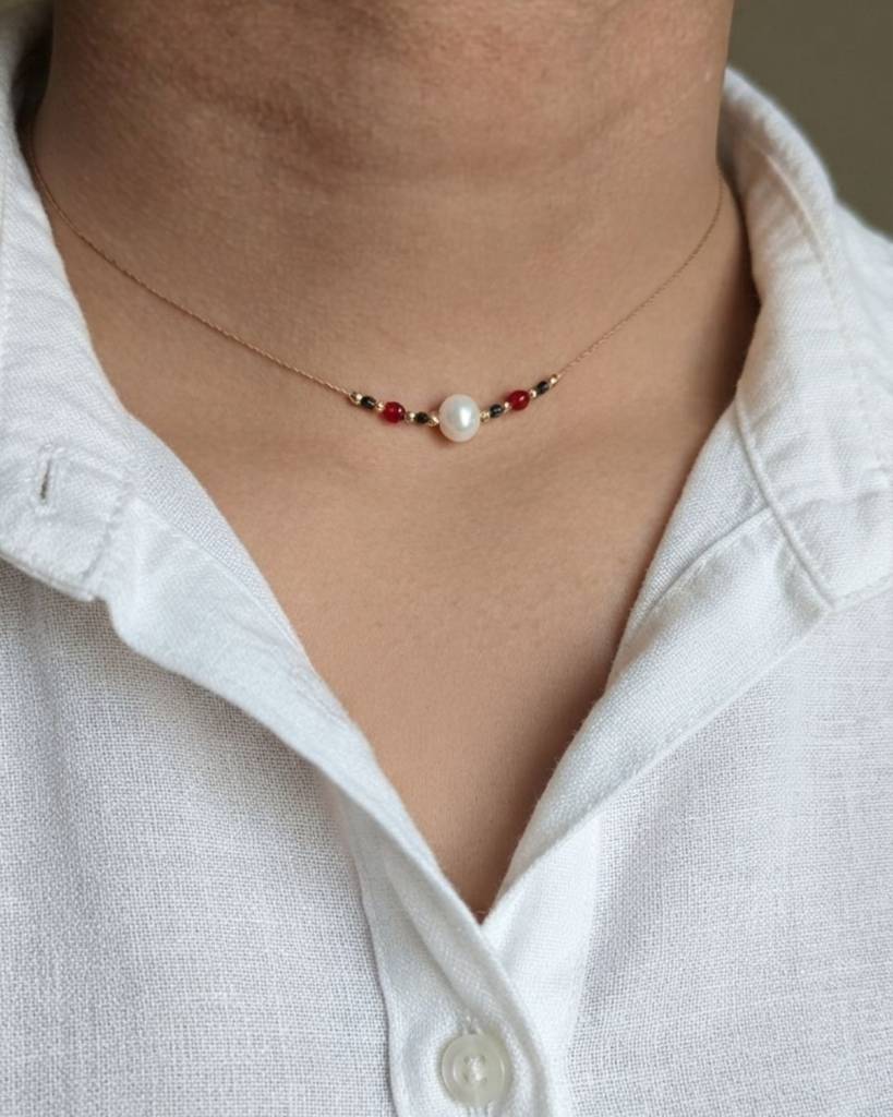 14K Gold-Filled Minimal Mangalsutra | Gold Infused |Gifts For Her |Authentic Gold - Filled Gold Infused Jewellery| : MN14KGF02