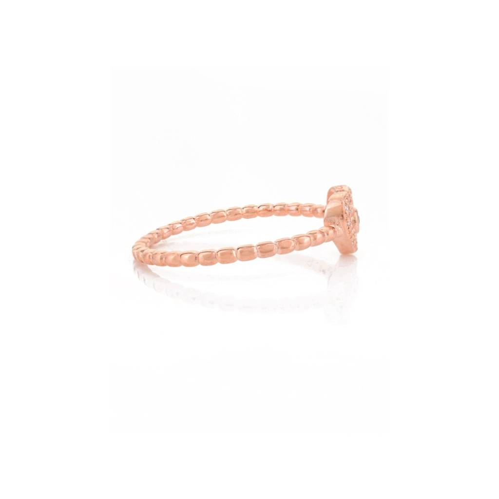 925 Silver Promise Band Ring With Heart Motif Romantic Gift For Her : MNM74