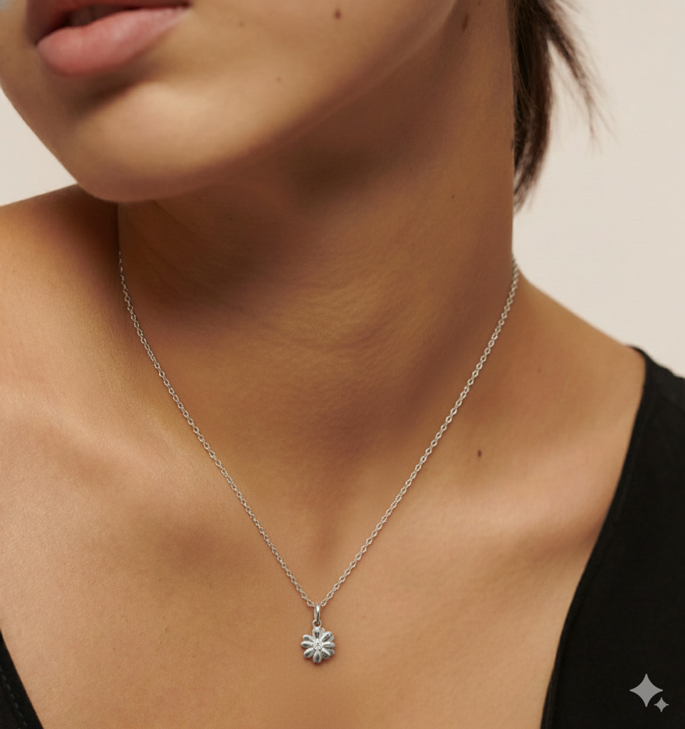 Daisy Detachable Pendant : PD-DS05-SL-CZ