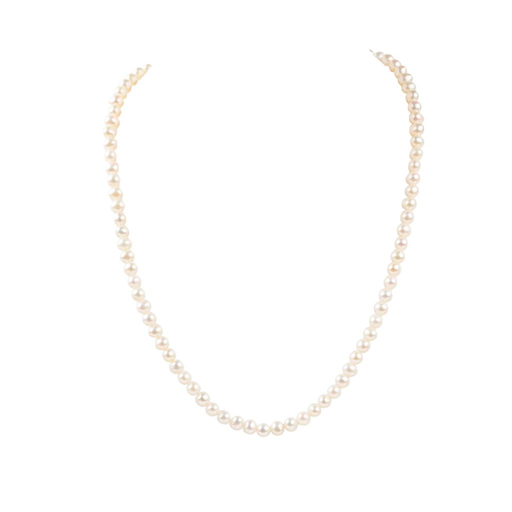 Moonlight Classic White Pearl Necklace : NCK-MPL-RND