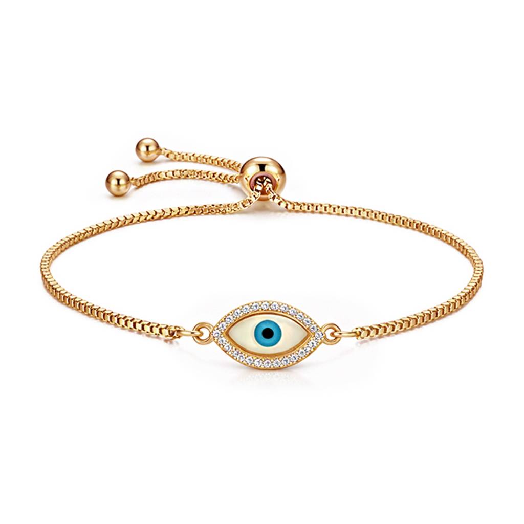 Seren Graceful Evil Eye Slider Bracelet For Women : MSBRM247329A182T