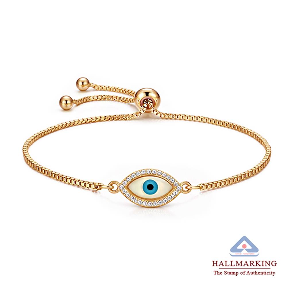 Seren Graceful Evil Eye Slider Bracelet For Women : MSBRM247329A182T
