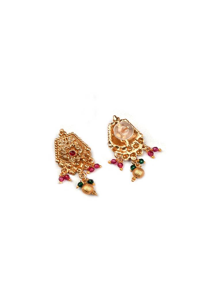 Luxurious Rajwadi Gold Plated Mangalsutra Set With Adjustable Polki Ring -Msrc04 : MSRC04