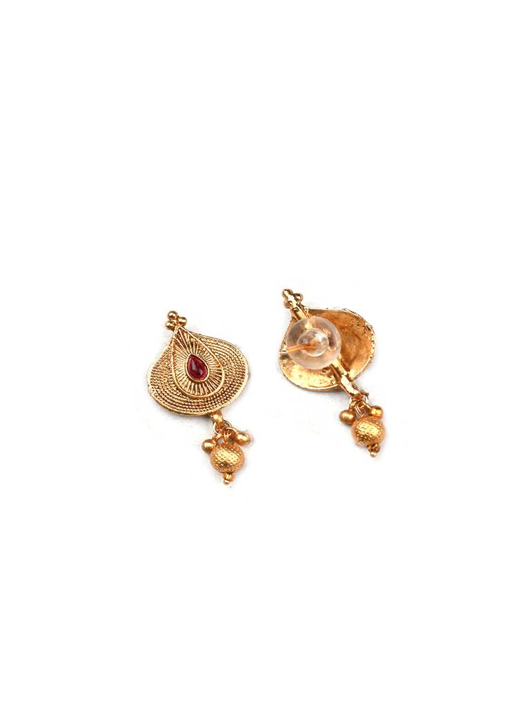Luxurious Rajwadi Gold Plated Mangalsutra Set With Adjustable Polki Ring -Msrc10 : MSRC10