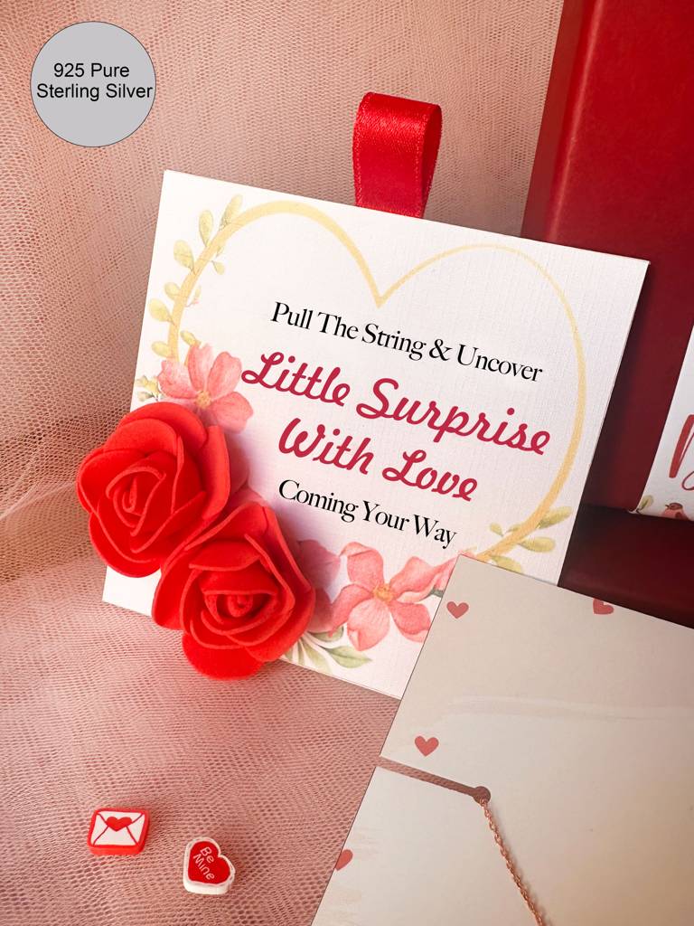 Mannash Romantic Love Bouquet Valentine Gift Box With Silver Bracelet : MZRVHB971D2399