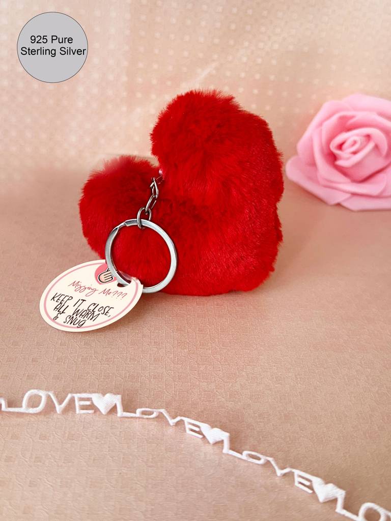 Mannash Blooming Love Valentine Gift Hamper Solitaire Heart Silver Ring : MZRVHR973D2401