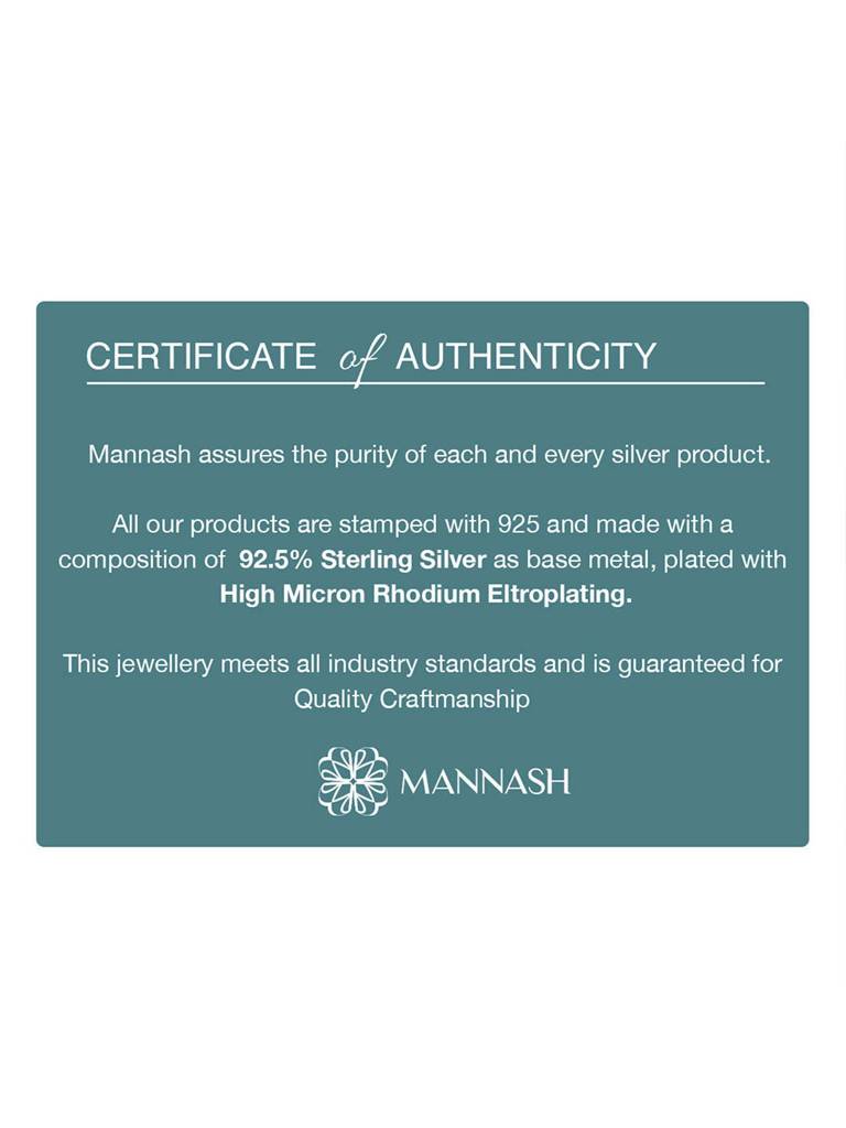 Mannash Garden Of Happiness Two Tone Sterling Silver Hoop Earrings : MZTEH951D2375