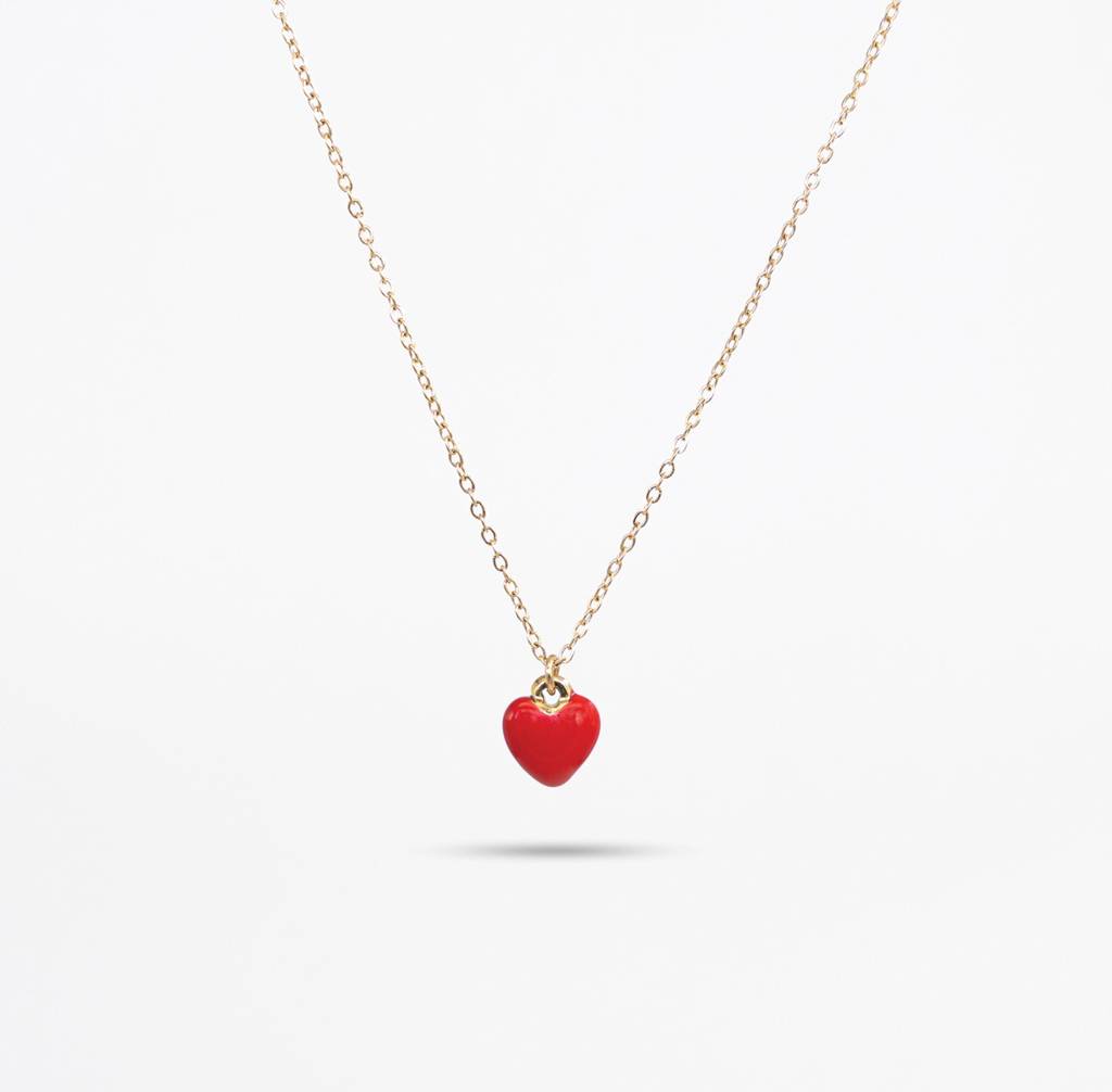 Crimson Heart Pendant Necklace : N14
