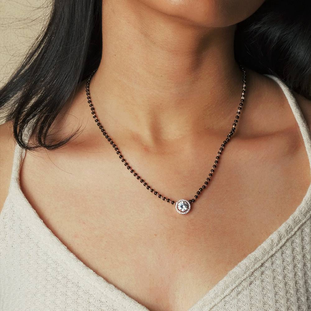 Round Diamond Mangalsutra Necklace : NR96