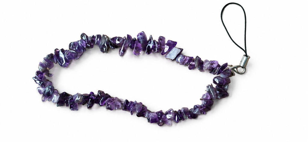 Healing Crystal Amethyst Mobile Charm – Natural Gemstone For Protection, Calmness & Gifting : AMETHYST-MOBILE-CHARM
