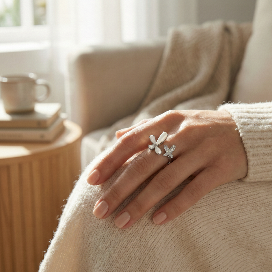 Garden Theme Ring For Women | Artistic Nature Design Statement Jewelry : 5488653873