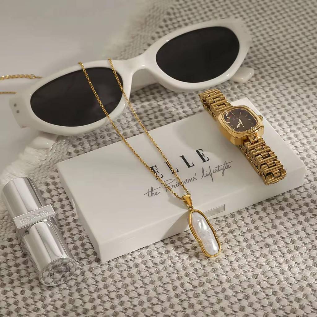 The Faye 'Opaline' Pearl Necklace : ne01