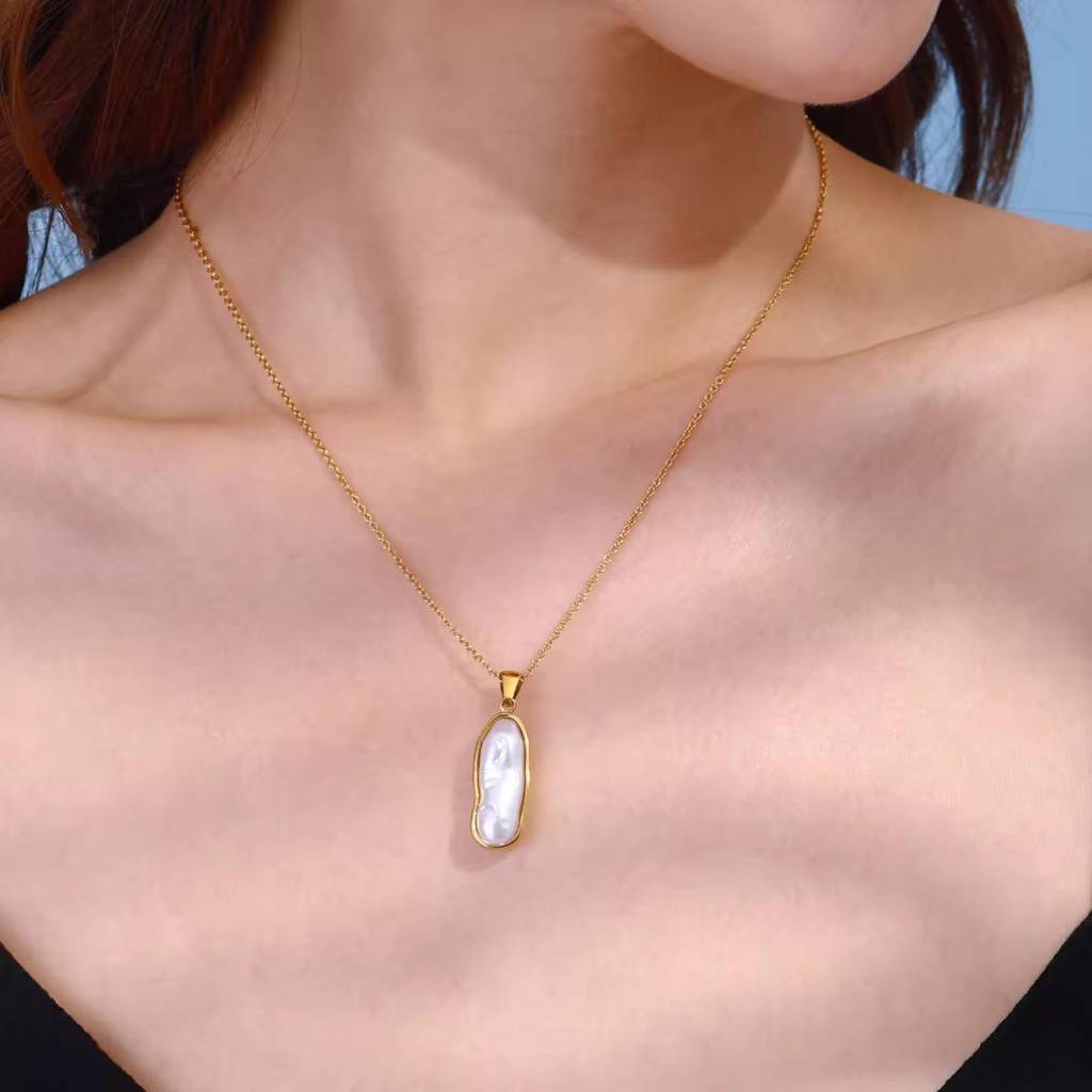 The Faye 'Opaline' Pearl Necklace : ne01