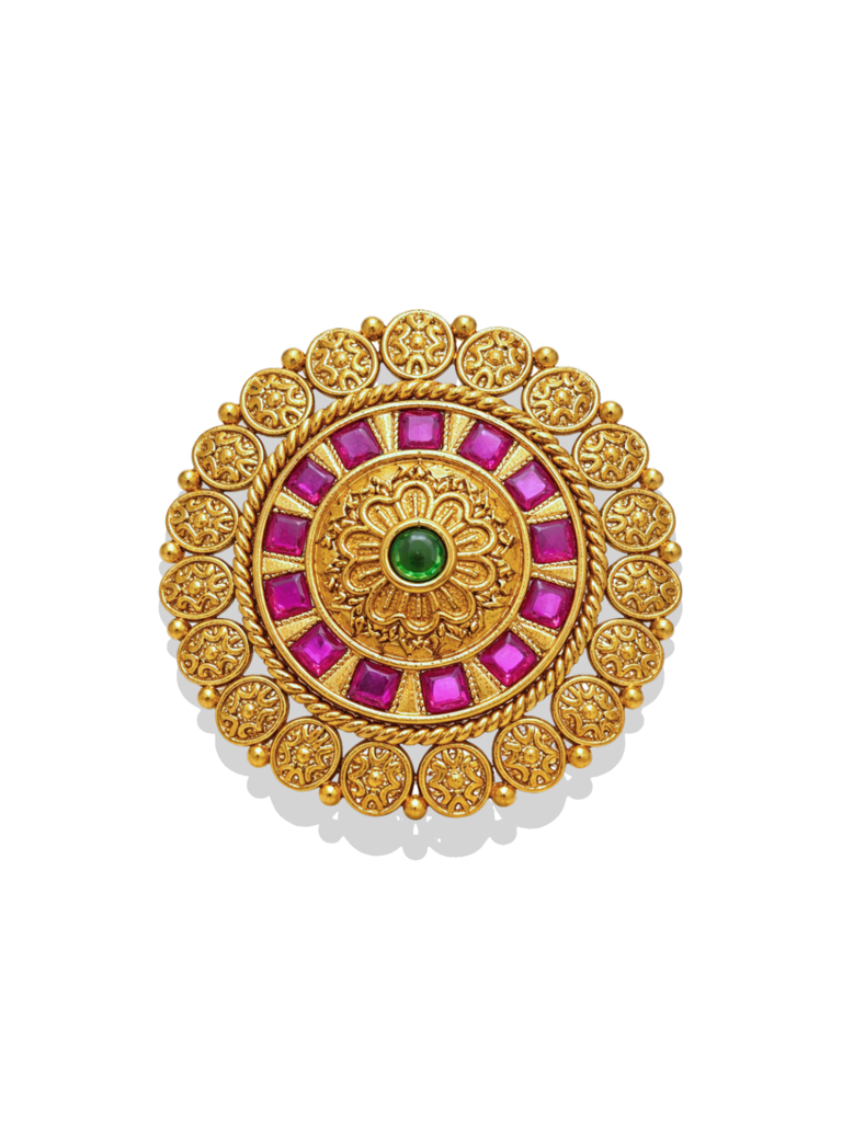 Ruby Temple Medallion Ring : PR-217R