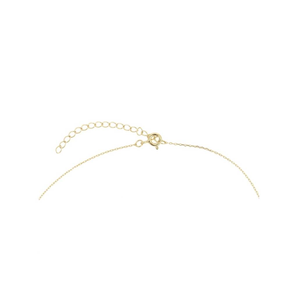 Yellow Gold Plated Evil Eye Pearl Drop Pendant Necklace In 925 Silver : NFL66
