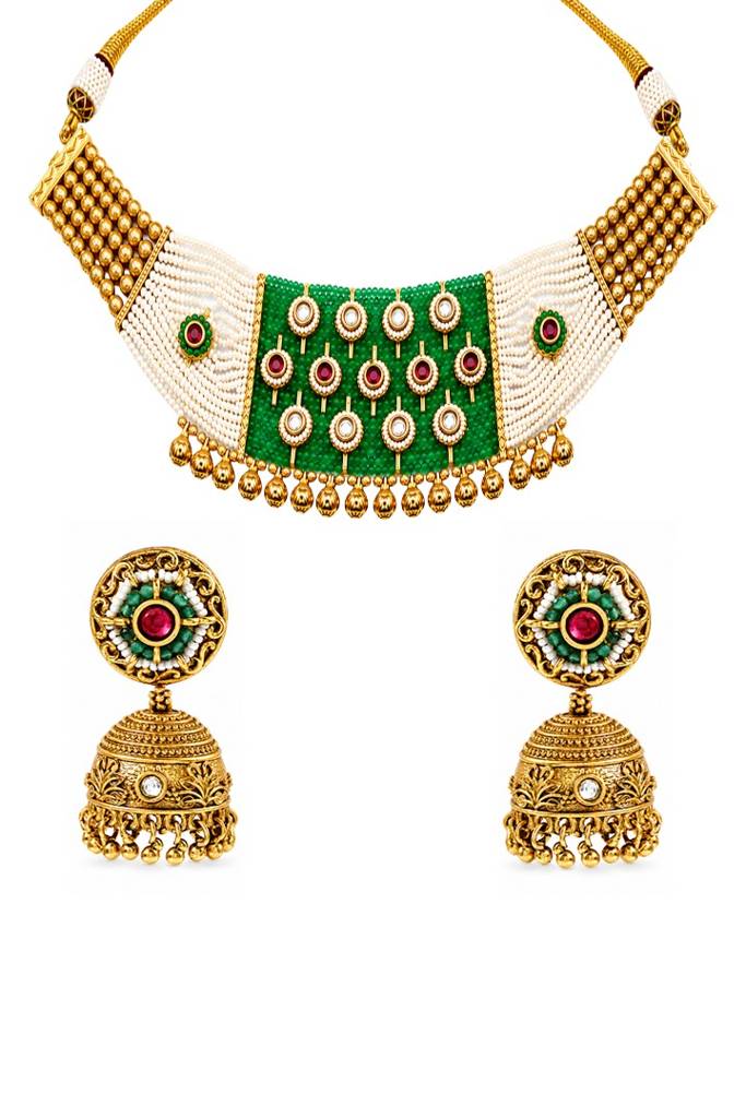 Sitara Nakshi Temple Choker Set : PR-254N