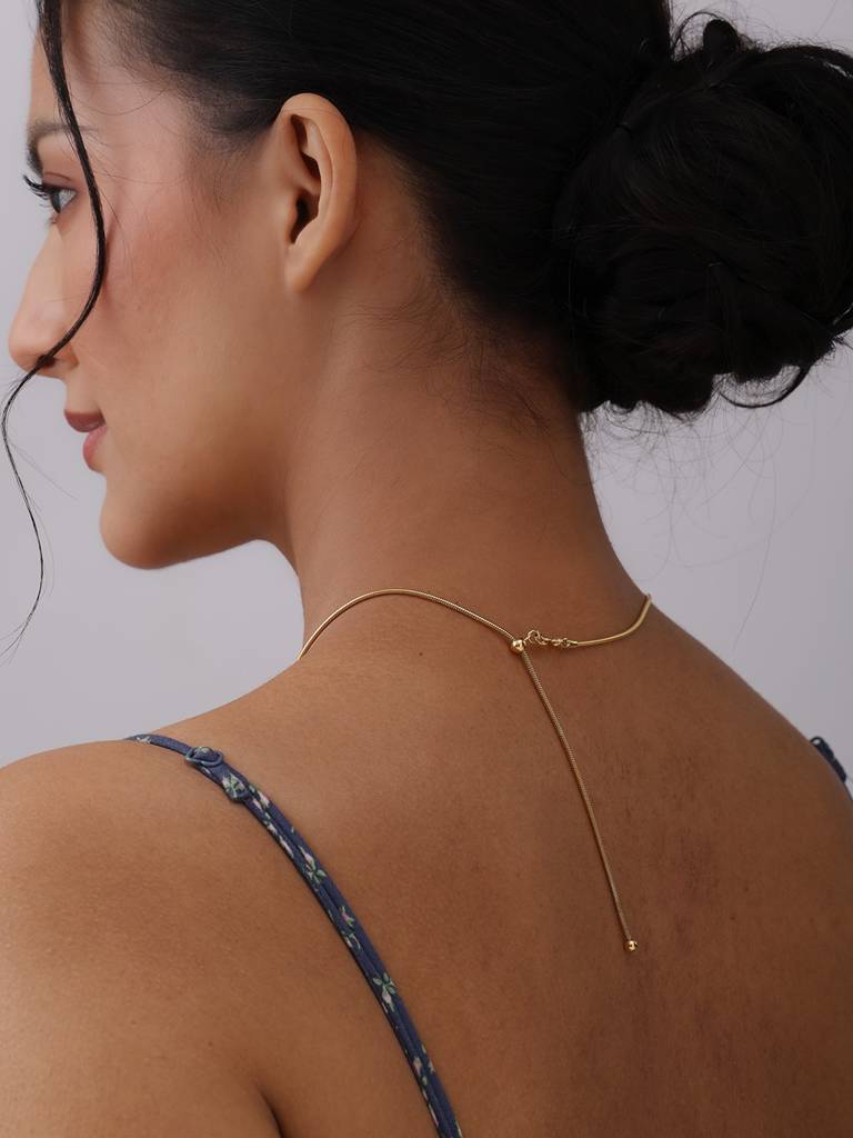 14K Gold-Plated Doro Classic Snake Necklace : NK123117S24IFG