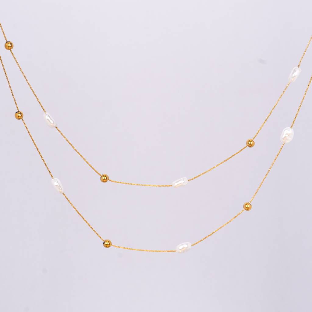 Gilded Grace Heart & Pearl Cascade : NK123