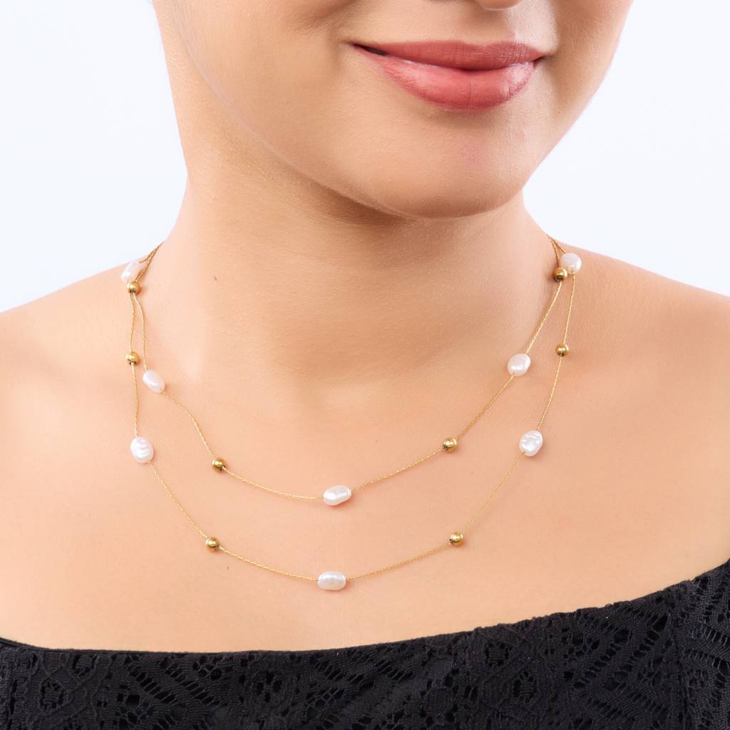Gilded Grace Heart & Pearl Cascade : NK123